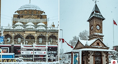 Kayseri'de kar yağışı kartpostallık manzaralar oluşturdu