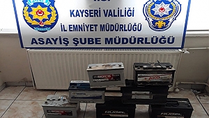 9 araçtan akü çalan hırsızlar 