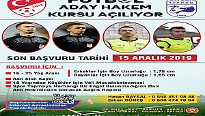 Futbol aday hakem kursu açılıyor