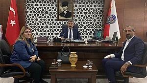  Kayserispor Başkanı, Emniyet Müdürü'nü ziyaret etti.