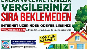 Melikgazi Belediyesi'nden Emlak vergisi Uyarısı