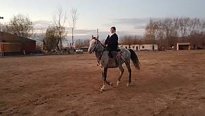 60 yaşında ata binen Fatma nine görenleri şaşırtıyor