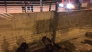 Kayseri'de otomobil kanala uçtu: 1 yaralı