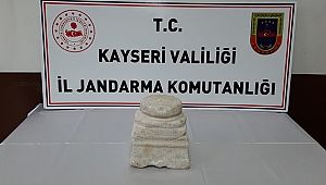 Kayseri'de 1800 yıllık tarihi sütun ele geçirildi