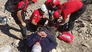 Erciyes'te zirve tırmanışında yaralanan dağcıyı JAK timi kurtardı