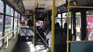 Kayseri'de otobüslerde ayakta yolculuğa karşı şeritli önlem