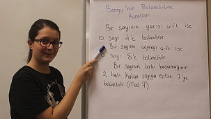 Ortaokul öğrencisi Bengü adını verdiği bölünebilme formülü geliştirdi