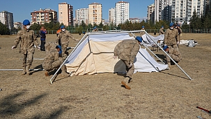 Jandarmadan uygulamalı “Doğal Afetler ve Çadır Kurma” eğitimi