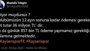 Kayserispor her gün 875 bin TL ödemek zorunda!