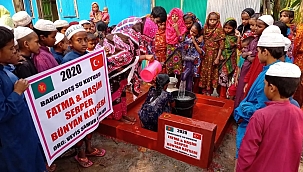 Bünyanlı çift Bangladeş’te su kuyusu açtırdı