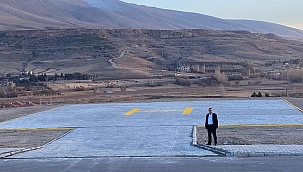 Pınarbaşı’da hasta sevkini rahatlatan helikopter pisti