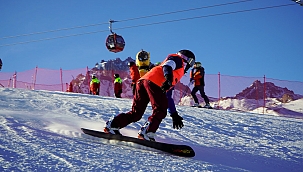 Snowboard İl Birinciliği Nefes Kesti