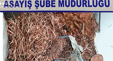 İş yerine operasyon, çalıntı 2 ton 624 kilo kablo bulundu