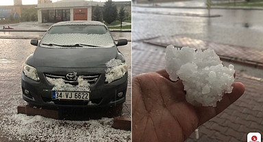 Kayseri'de dolu yağışı etkili oldu