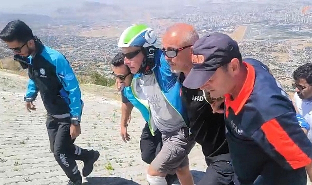 Paraşütçü havalanmaya çalışırken yuvarlanarak yaralandı