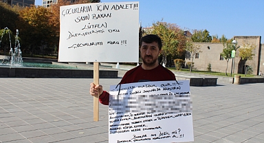 Boşanmak isteyen şahıstan tek kişilik eylem