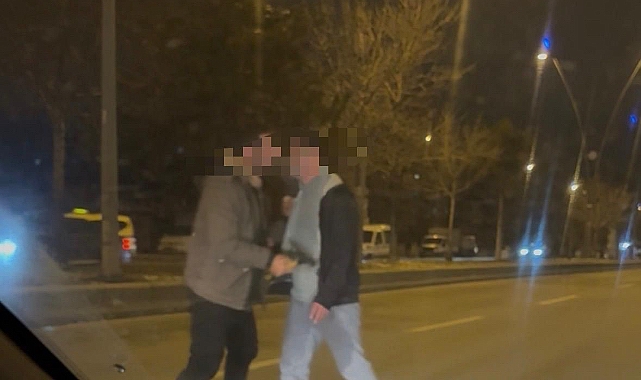 Tırın önüne atladı, trafiği kilitledi