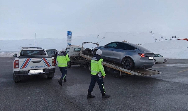 Erciyes’te drift yapan sürücüye idari işlem