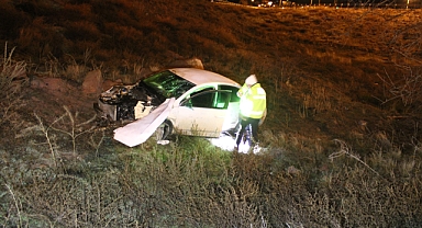 Kayseri'de uçuruma düşen otomobilin sürücüsü yaralandı