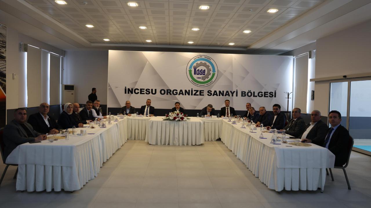 Vali Gökmen Çiçek Başkanlığında İncesu OSB’de toplantı